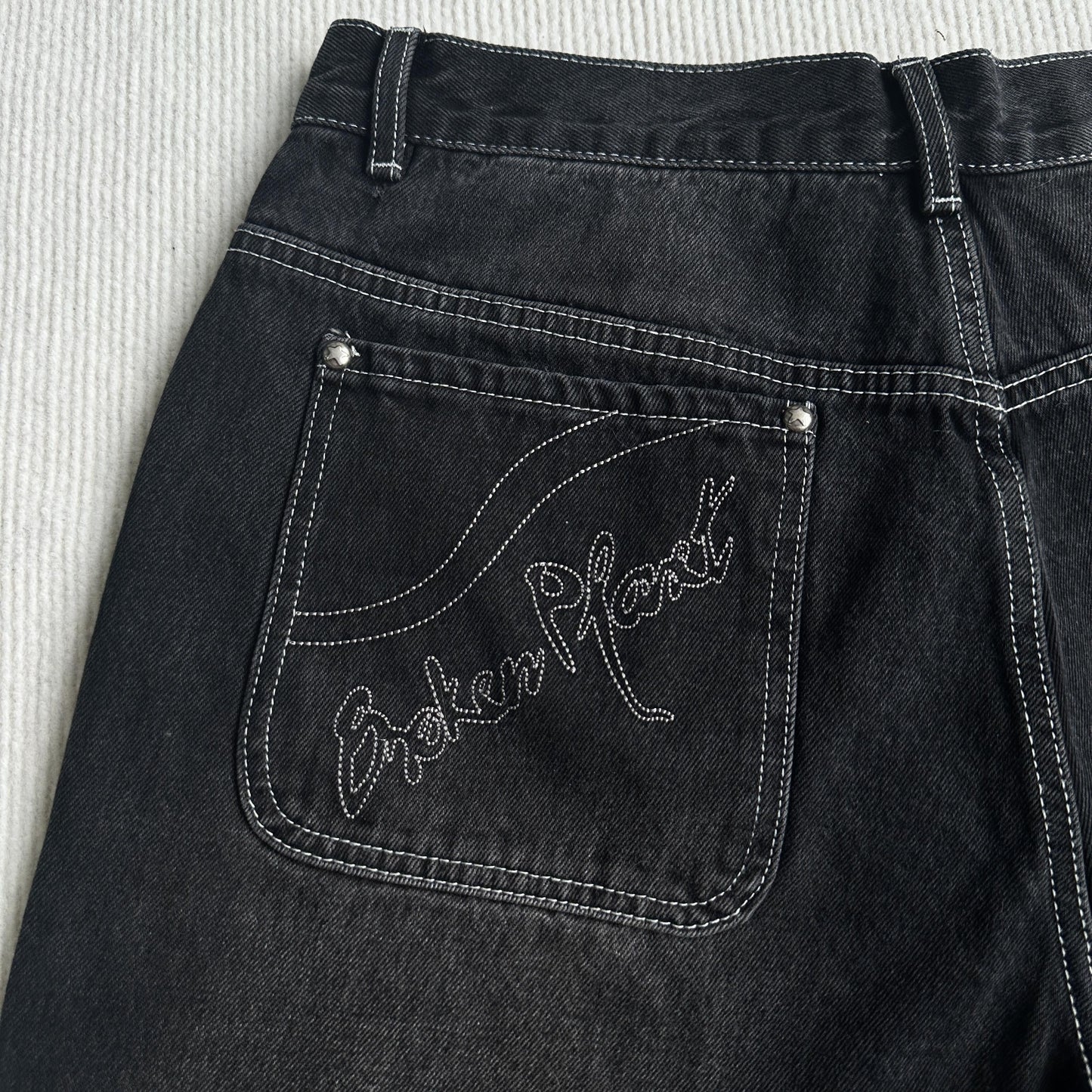 Short en jean Broken P