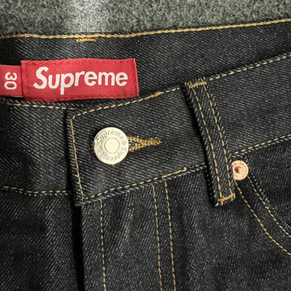 Supreme Baggy Jeans Fil de Cuivre Noir