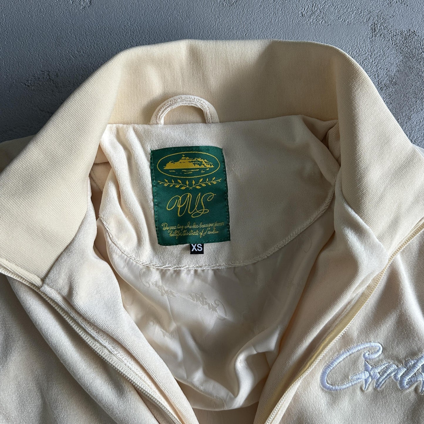 Veste en Velours Corteiz Crème