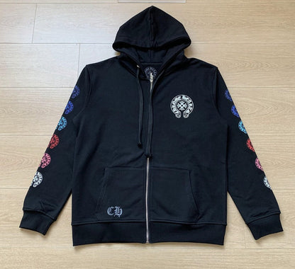 Sweat à capuche zippé Chrome Hearts