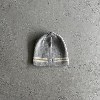 Bonnet rayé en maille Corteiz - Gris