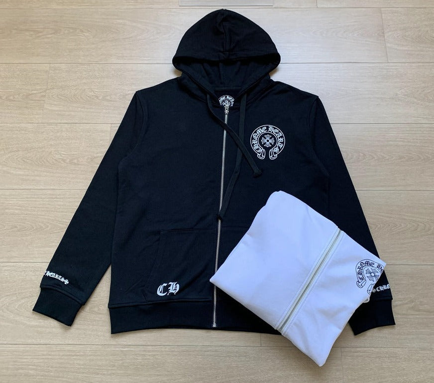 Sweat à capuche zippé Chrome Hearts