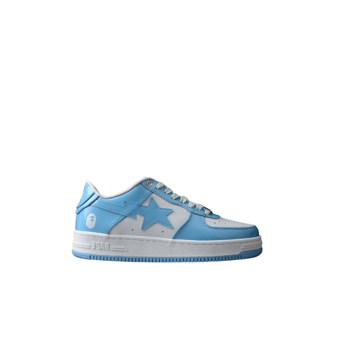 Bape Sta Cuir Verni Bleu Caroline du Nord
