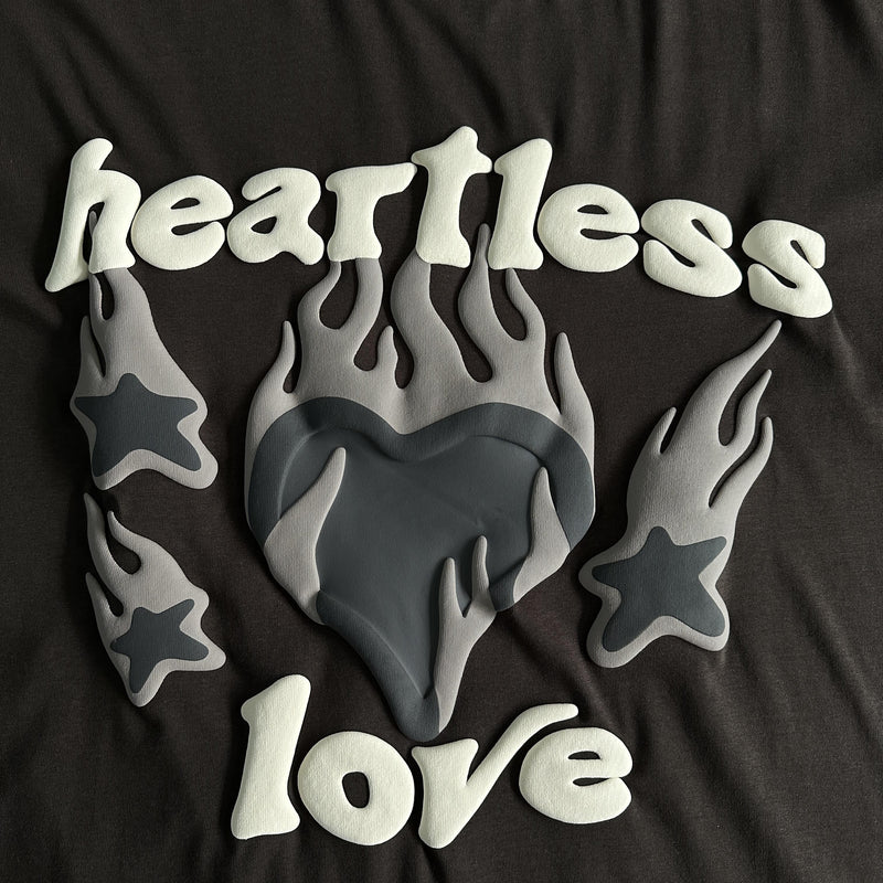 Broken Planet Heartess Love Tshirt-mocha