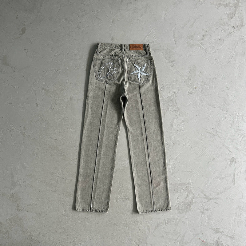 Corteiz Denim Jeans Pant Grey