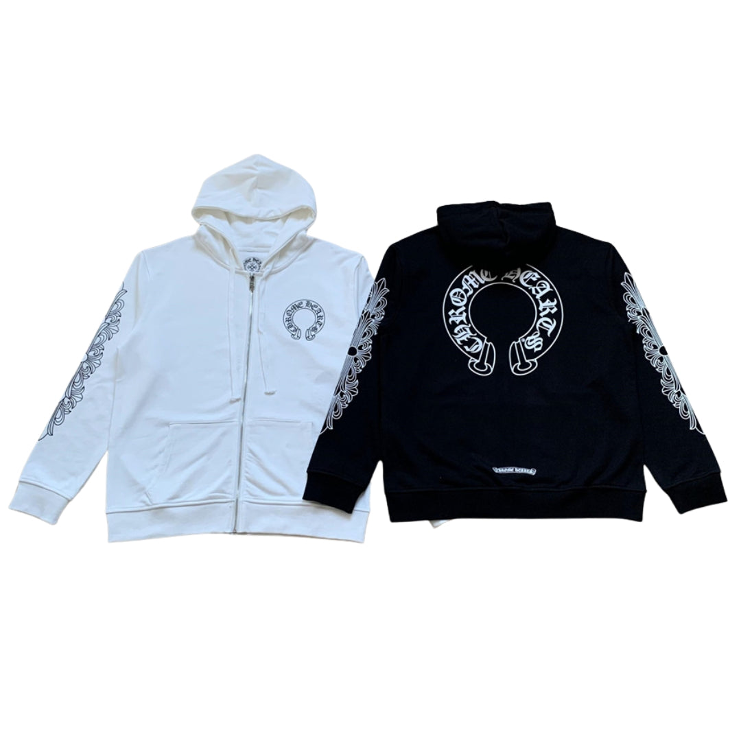 Sweat à capuche zippé Chrome Hearts