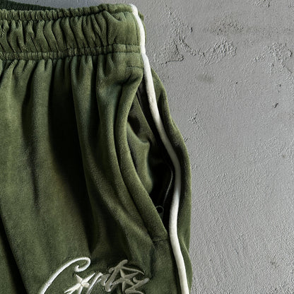 Pantalon en velours Corteiz vert