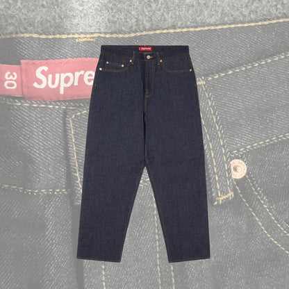 Supreme Baggy Jeans Fil de Cuivre Noir