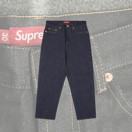 Supreme Baggy Jeans Fil de Cuivre Noir