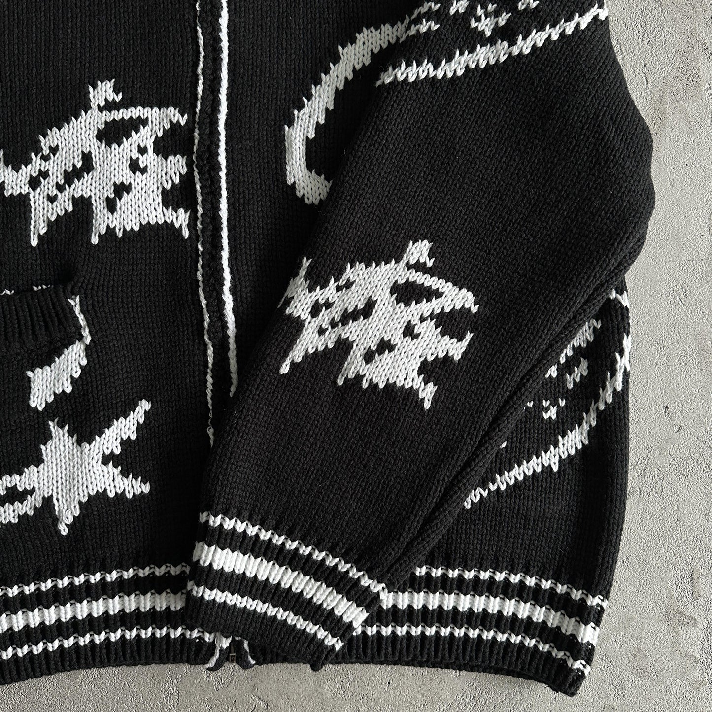 Pull jacquard en maille épaisse Corteiz