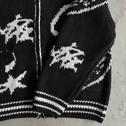Pull jacquard en maille épaisse Corteiz