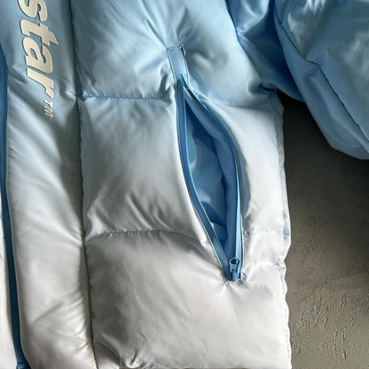 Trapstar Decoded 2.0 Giacca Puffer con Cappuccio Azzurro