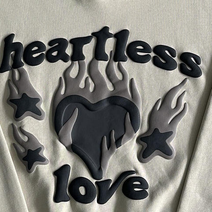 Sweat à capuche amour brisé sans cœur