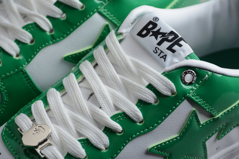 Bape Sta Patent Leather White Green