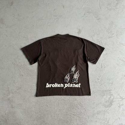 T-shirt Amour Cœur Brisée - Mocha