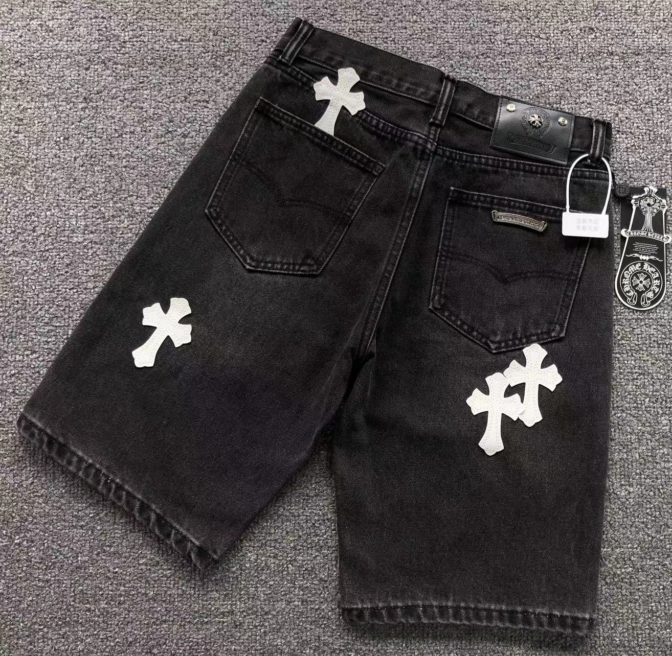 Shorts en jean Chrome Hearts