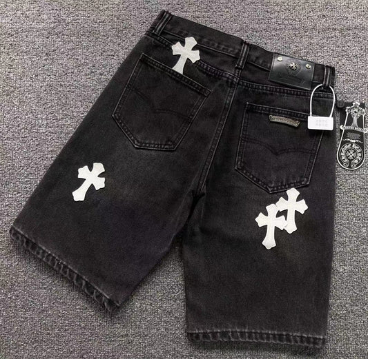 Shorts en jean Chrome Hearts
