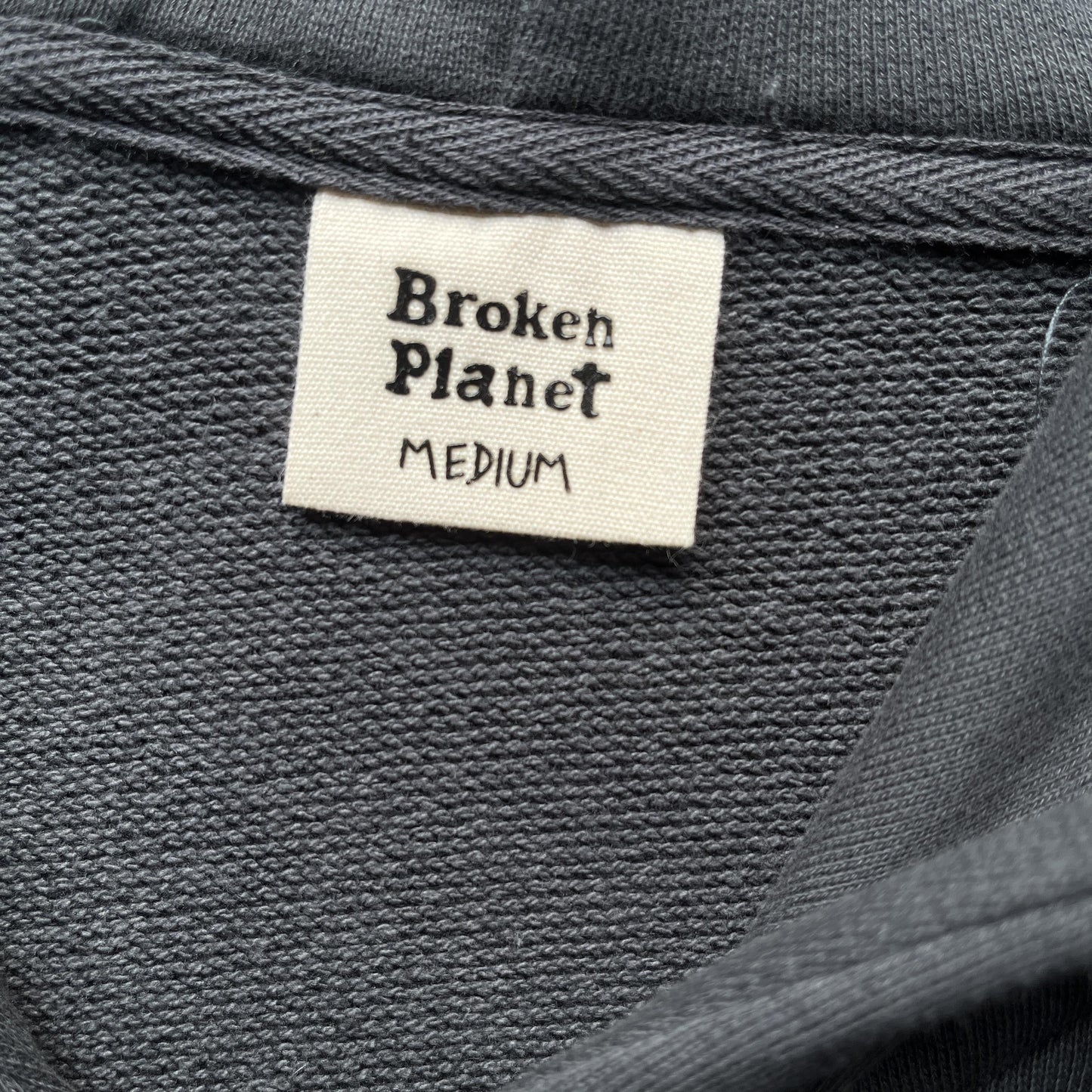 Sweat à capuche zippé Broken P Planet gris