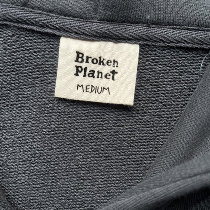 Sweat à capuche zippé Broken P Planet gris