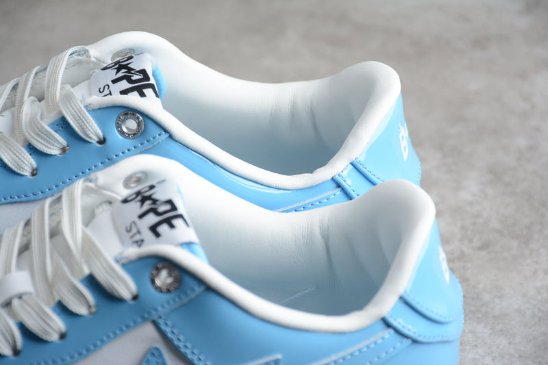 Bape Sta Patent Leather North Carolina Blue