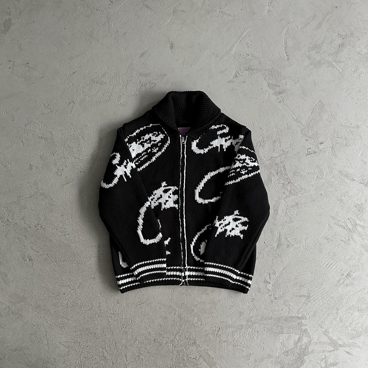 Pull jacquard en maille épaisse Corteiz