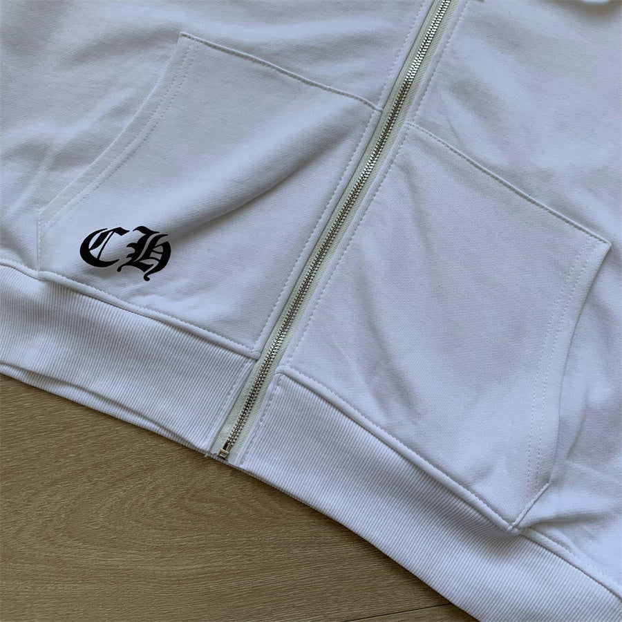 Sweat à capuche zippé Chrome Hearts