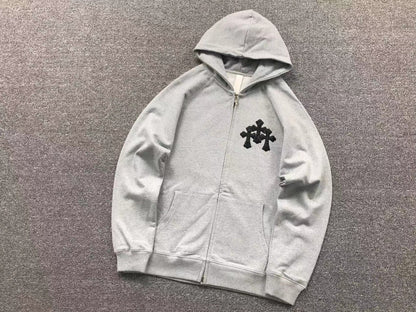 Sweat à capuche zippé Chrome Hearts