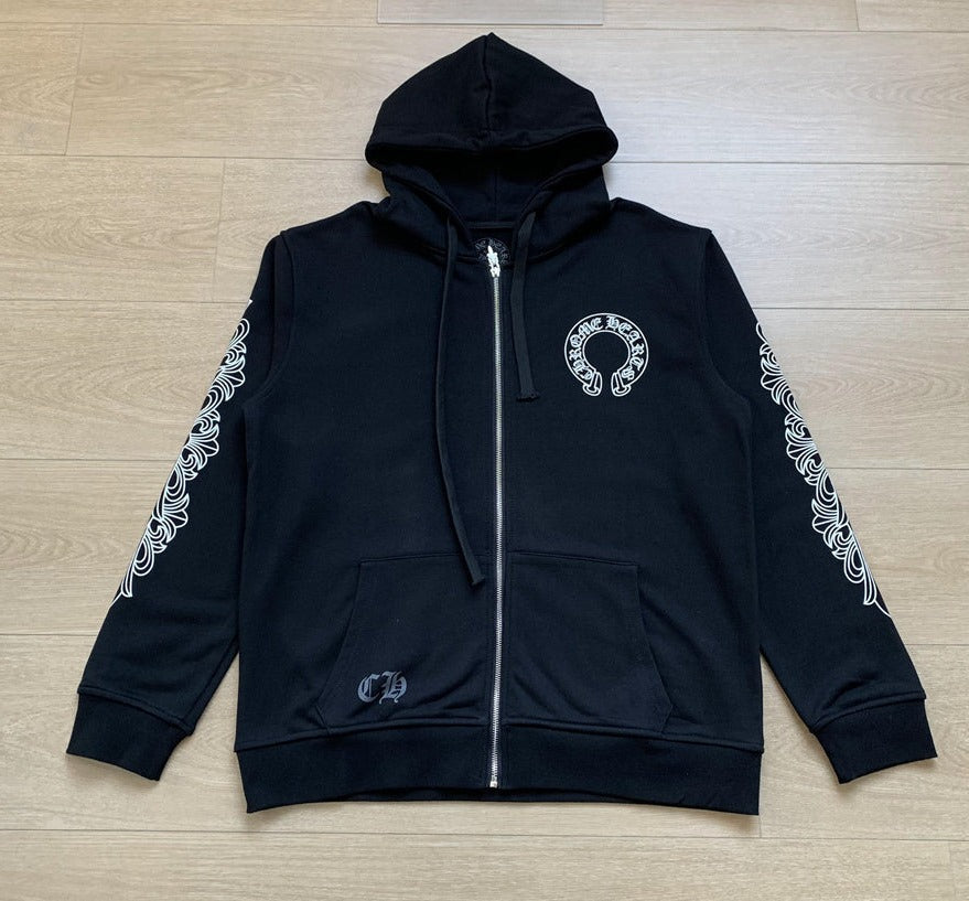 Sweat à capuche zippé Chrome Hearts
