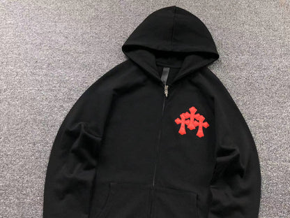 Sweat à capuche zippé Chrome Hearts