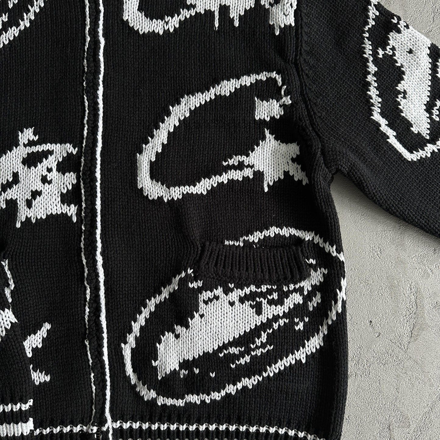 Pull jacquard en maille épaisse Corteiz