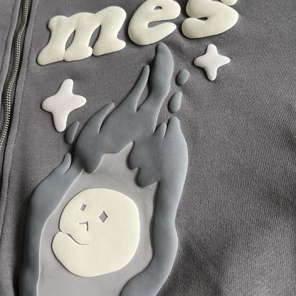 Sweat à capuche zippé Broken P Twin Flames