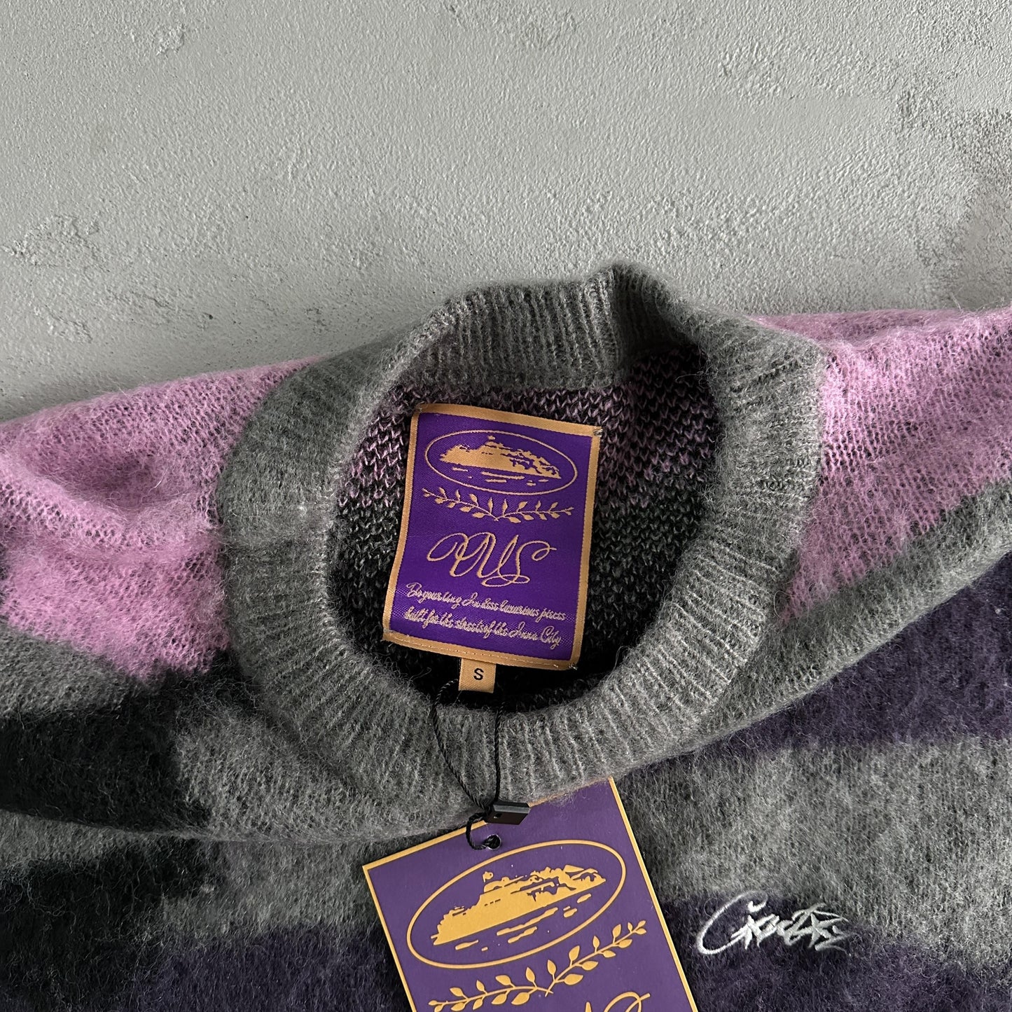 Corteiz Pull Mohair Camouflage violet