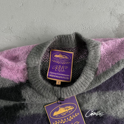 Corteiz Pull Mohair Camouflage violet