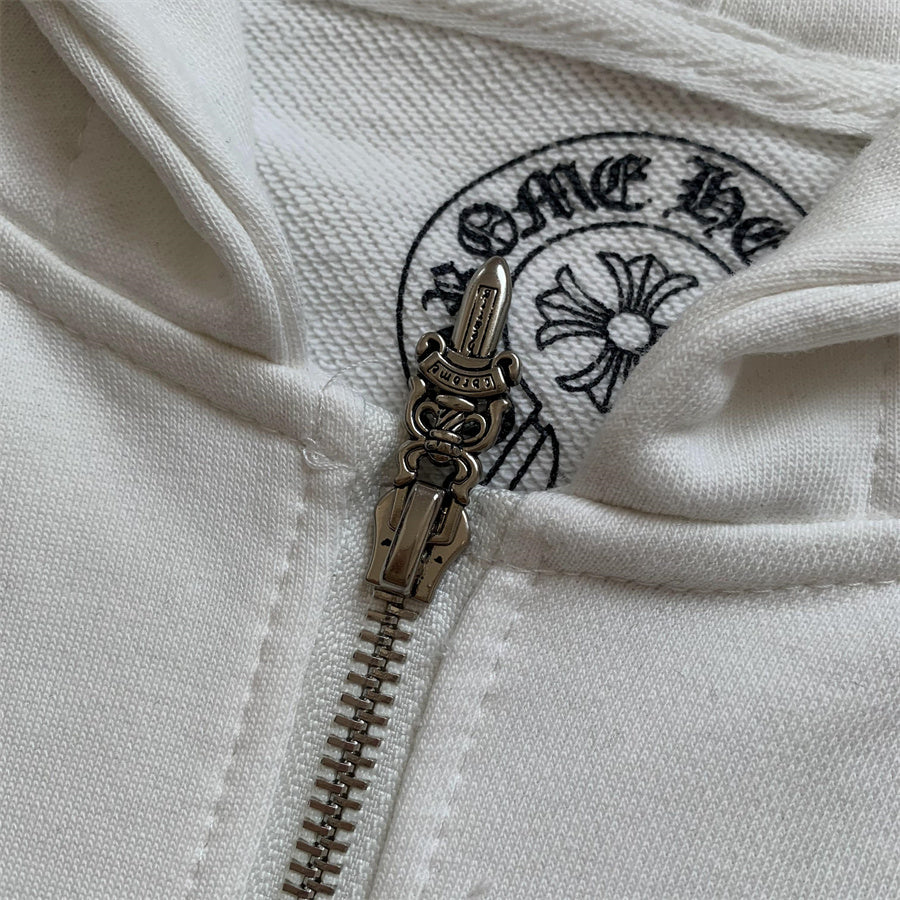 Sweat à capuche zippé Chrome Hearts
