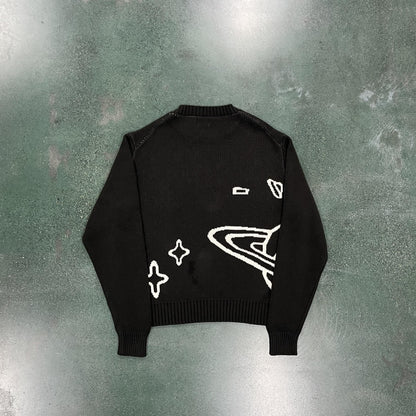 Pull en maille point cassé