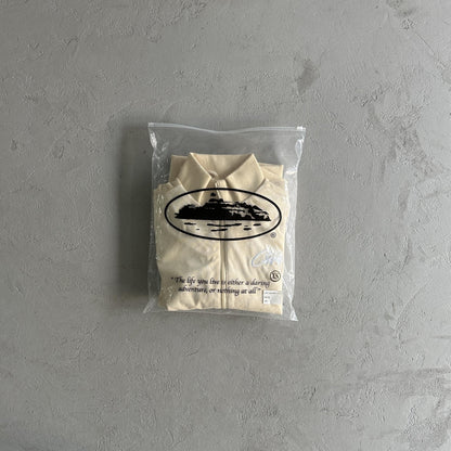 Veste en Velours Corteiz Crème