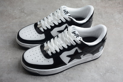 Bape Sta Cuir Verni Noir