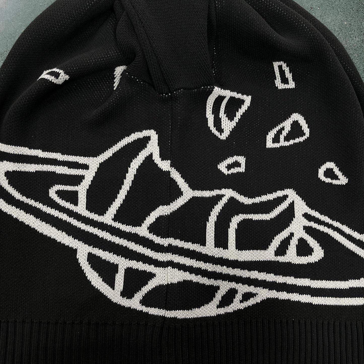 Pull en maille point cassé