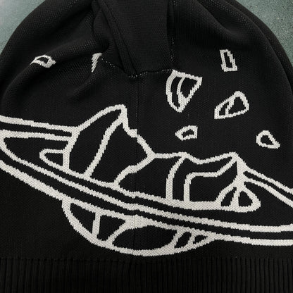 Pull en maille point cassé