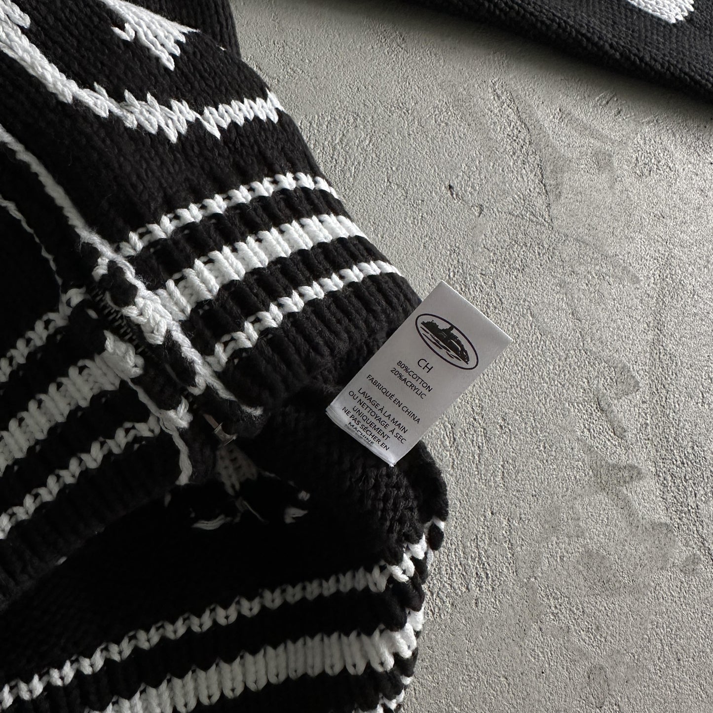 Pull jacquard en maille épaisse Corteiz