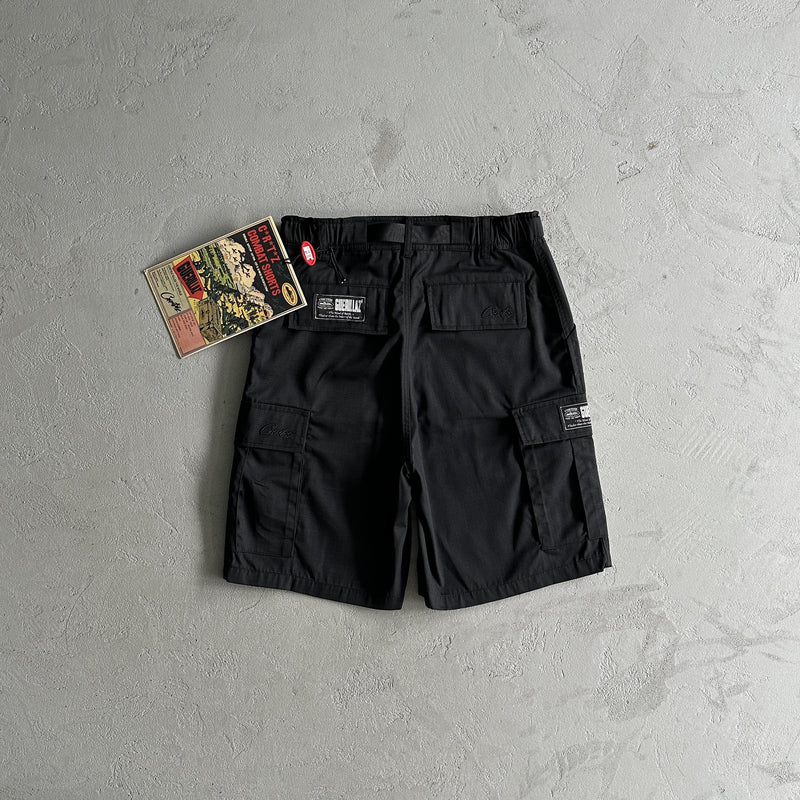 Corteiz Black Cargo Shorts