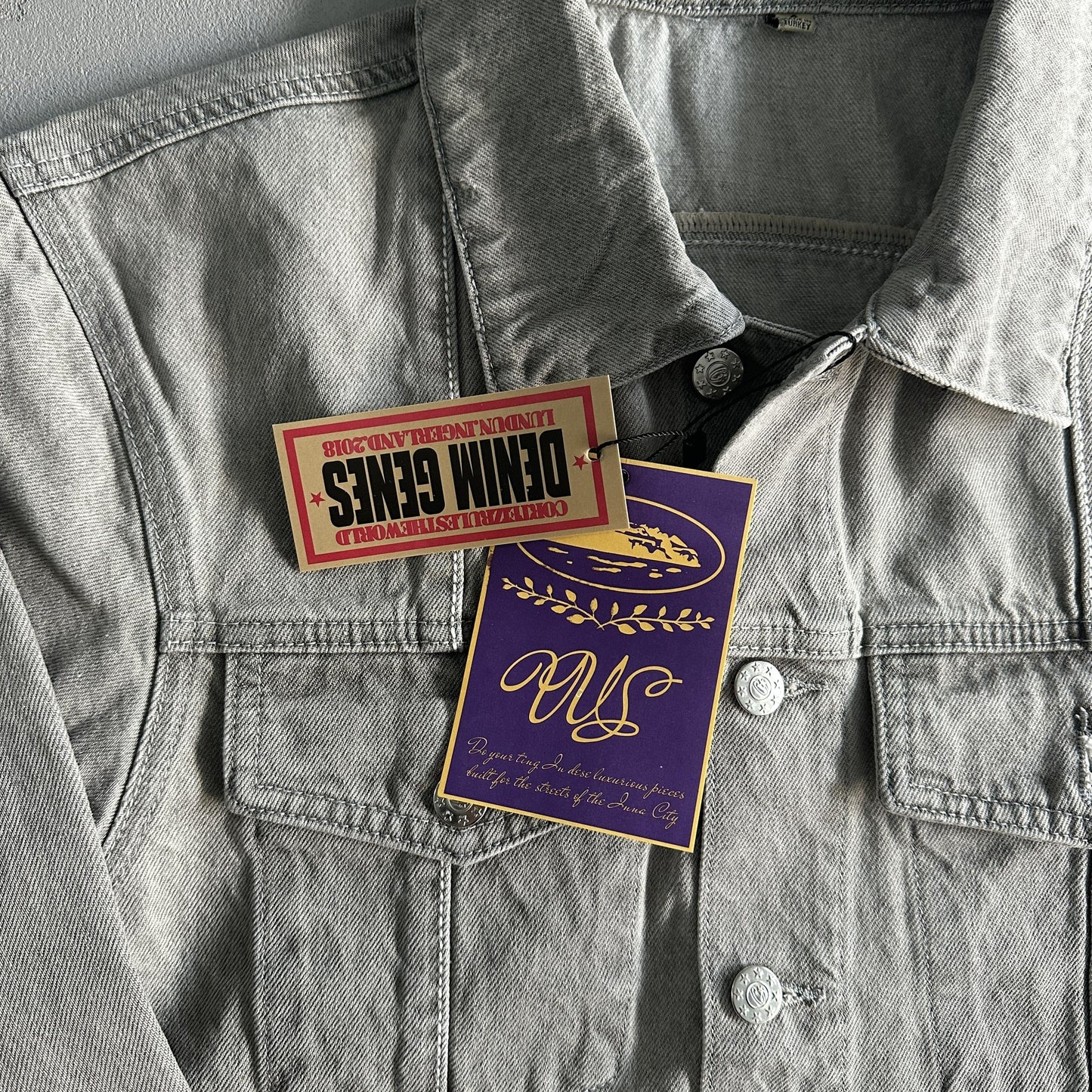 Corteiz Veste en Jean Gris