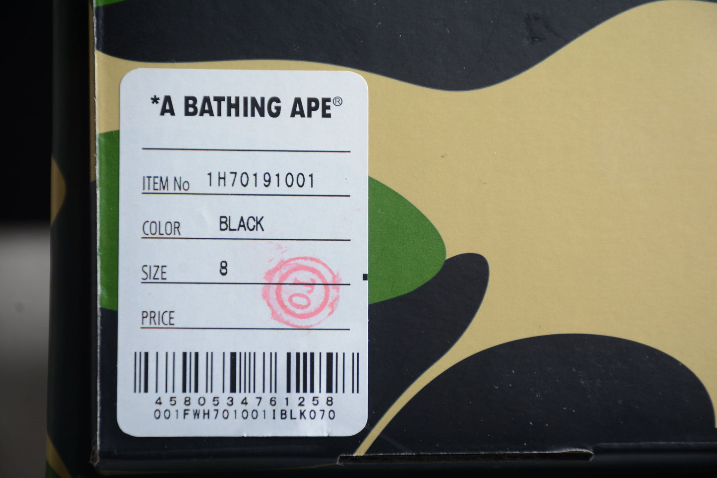 Bape Sta Cuir Verni Noir