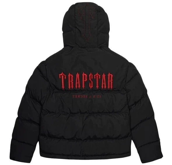 Trapstar Decoded Hooded Puffer Jacket 2.0 Nero / Infrarossi
