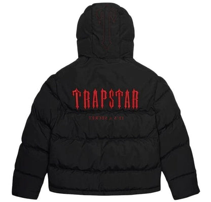 Trapstar Decoded Hooded Puffer Jacket 2.0 Nero / Infrarossi