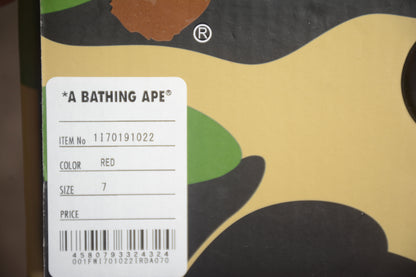 Bape Sta Cuir Verni Blanc Orange