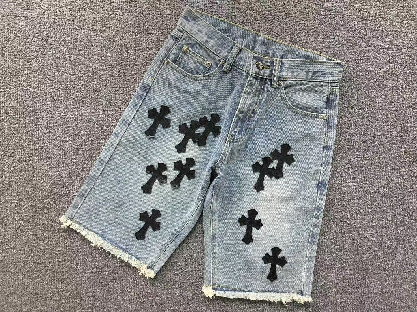 Shorts en jean Chrome Hearts