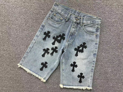 Shorts en jean Chrome Hearts