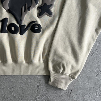 Sweat à capuche amour brisé sans cœur