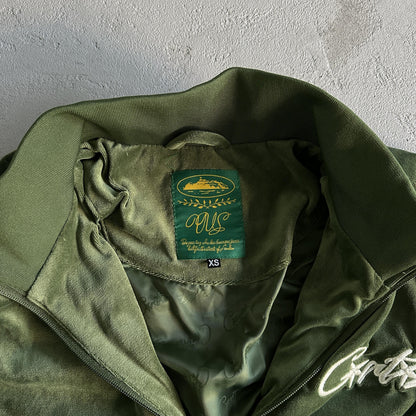 Corteiz Veste en velours vert
